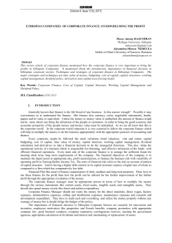 ECOFORUM [Volume 6, Issue 1(10), 2017] Moses Antony RAJENDRAN