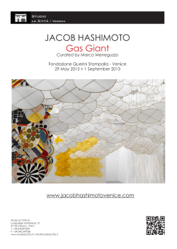 JACOB HASHIMOTO Gas Giant - Fondazione Querini Stampalia