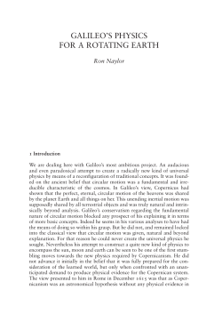 Galileo`s physics for a rotating Earth