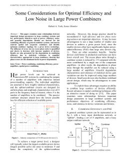Some Considerations for Optimal Efficiency and Low Noise in Large