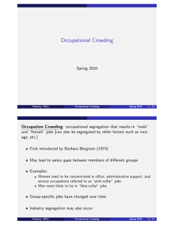 Occupational Crowding