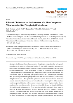 Effect of Cholesterol on the Structure of a Five-Component