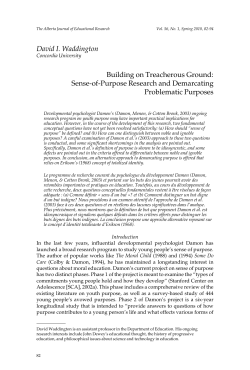 Sense-of-Purpose Research and Demarcating Problematic Purposes