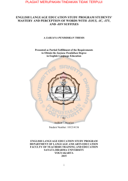 ENGLISH LANGUAGE EDUCATION STUDY PROGRAM