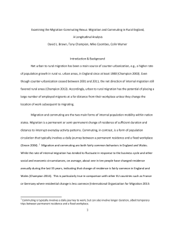 1 Examining the Migration-Commuting Nexus: Migration and