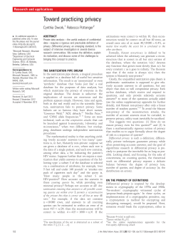 Toward practicing privacy