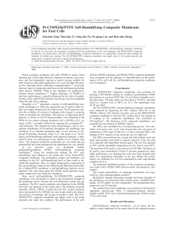 Pt-C&Otilde;SPEEK&Otilde;PTFE Self-Humidifying Composite Membrane for