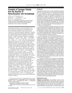 Formation of Cyanogen Chloride from the