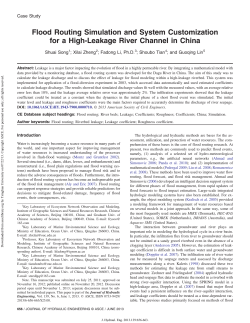 Flood Routing Simulation and System Customization for a High