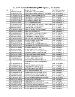List of PRN for BA Sem V for Hall Ticket.xlsx