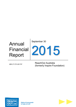 Annual Financial Report - About ReachOut Australia