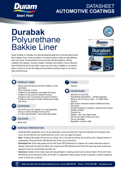 Durabak Polyurethane Bakkie Liner