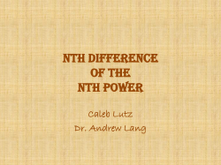 Nth Difference of the Nth Power