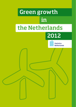 Green growth in the Netherlands 2012