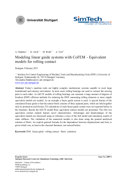 Modeling linear guide systems with CoFEM