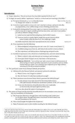 Sermon Notes