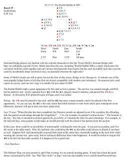 01/17/12 The Rueful Rabbit at MIT Board 19 South Deals E