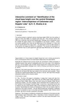 Interactive comment on &ldquo;Identification of the cloud base height over