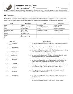 Science HW, Week 5-2 Words Definitions: