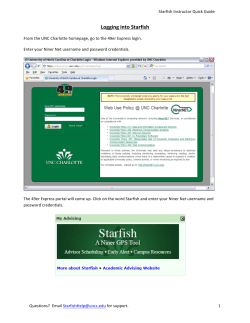 Starfish Instructor Quick Guide - Academic Advising