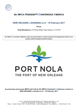 5th IMPCA MISSISSIPPI CONFERENCE AMERICA NEW ORLEANS