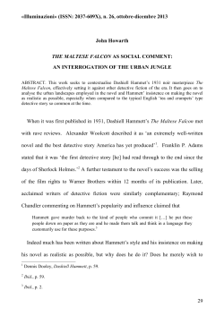 2. HOWARTH, The Maltese Falcon as Social Comment