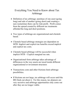 Everything You Need to Know about Tax Arbitrage