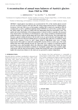 A reconstruction of annual mass balances of Austria`s glaciers from