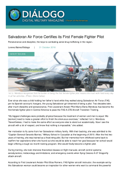 Salvadoran Air Force Certifies its First Female Fighter Pilot