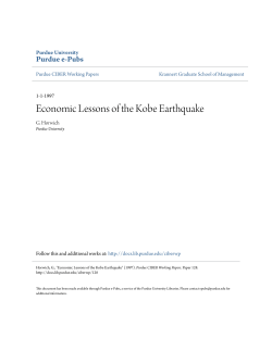 Economic Lessons of the Kobe Earthquake - Purdue e-Pubs