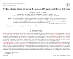 Updated precipitation series for the U.K. and discussion of recent