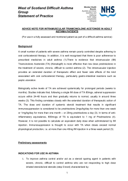 advice note for intramuscular triamcinolone acetonide in