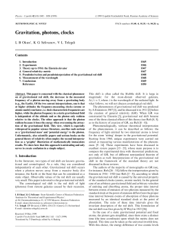 Gravitation, photons, clocks