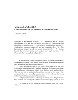 At the patient`s bedside? Considerations on the methods of