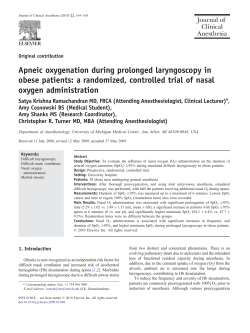 Apneic oxygenation during prolonged laryngoscopy in obese patients