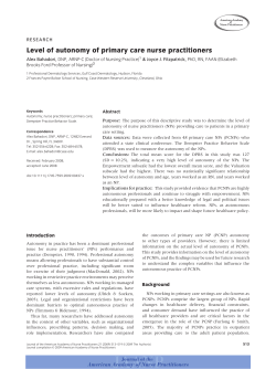Level of autonomy of primary care nurse practitioners