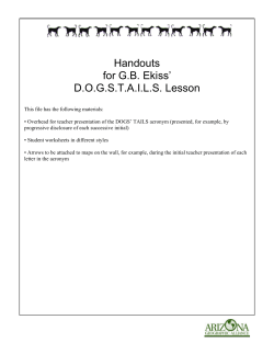Handouts for GB Ekiss` DOGSTAILS Lesson