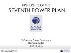 seventh power plan - Northwest Gas Association