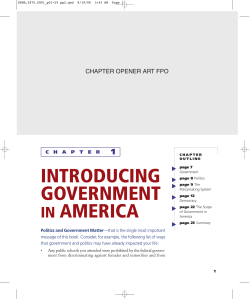 Ch. 1: Introducting Government in America
