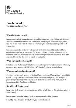 Fee Account - HMCTS Court and tribunal form finder