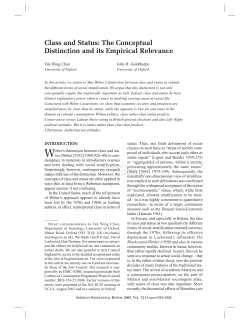 Chan and Goldthorpe_2007_Social Class and Occupations