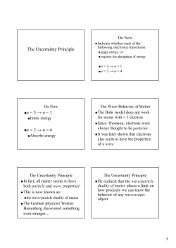 04 The Uncertainty Principle