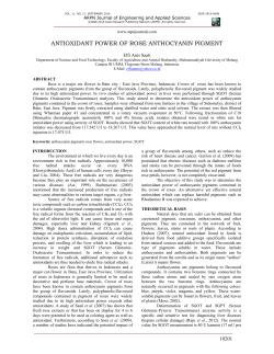 antioxidant power of rose anthocyanin pigment