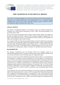 The Charter of Fundamental Rights