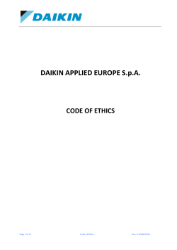 Code of Ethics - Daikin Applied Europe