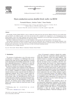 Heat conduction across double brick walls via BEM