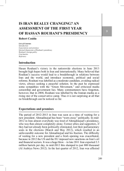 IS IRAN REALLY CHANGING? AN ASSESSMENT OF THE FIRST