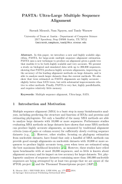 PASTA: Ultra-Large Multiple Sequence Alignment