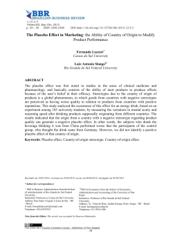 The Placebo Effect in Marketing: the Ability of Country