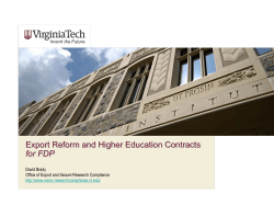 Export Reform and Higher Education Contracts